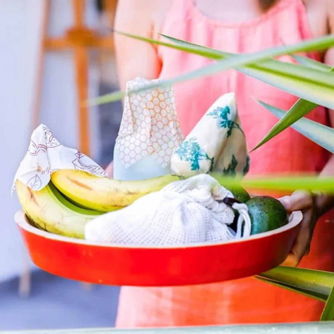 LOT DE 3 BEE WRAPS VEGANS PERSONNALISABLE 'PAKPAK'