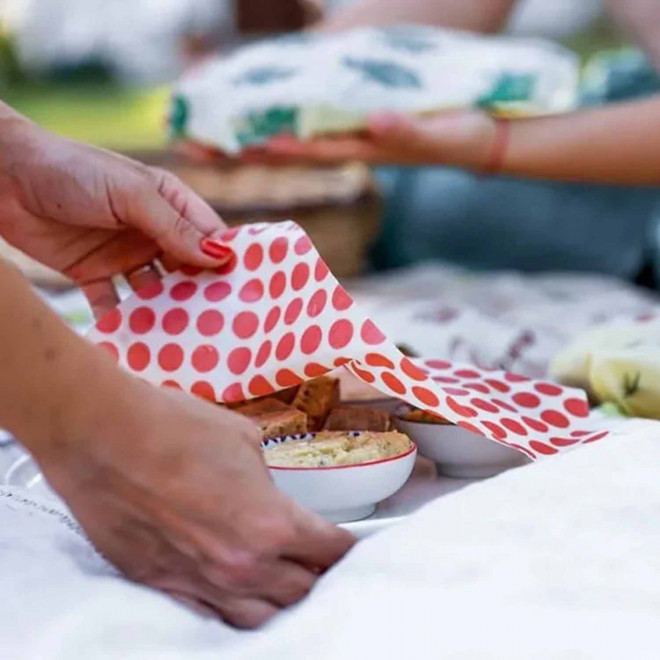 LOT DE 3 BEE WRAPS VEGANS PERSONNALISABLE 'PAKPAK'