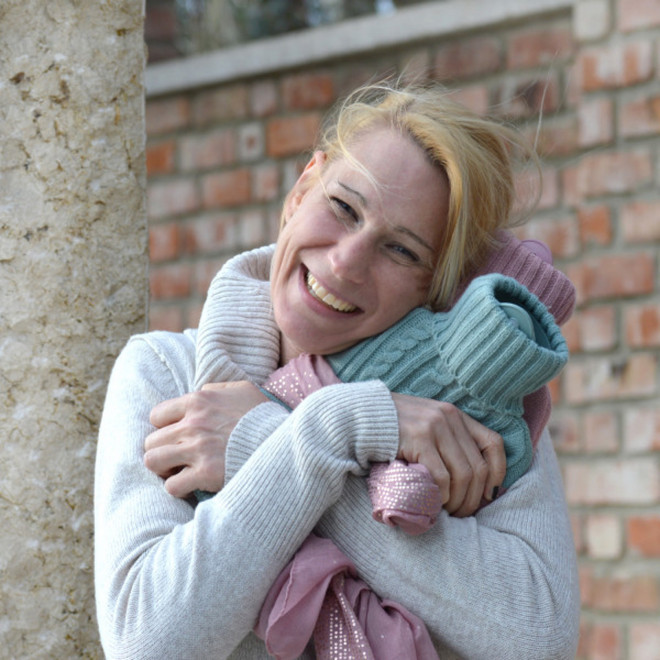 BOUILLOTTE PERSONNALISABLE 1.8L HOUSSE TRICOTEE 'CALDA'