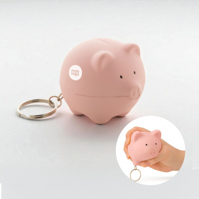 PORTE CLES ANTISTRESS PERSONNALISE 'PORKY'