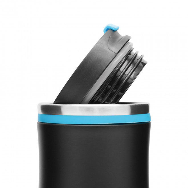 MUG ISOTHERME 400ML PERSONNALISABLE 'CREMA NOIR'