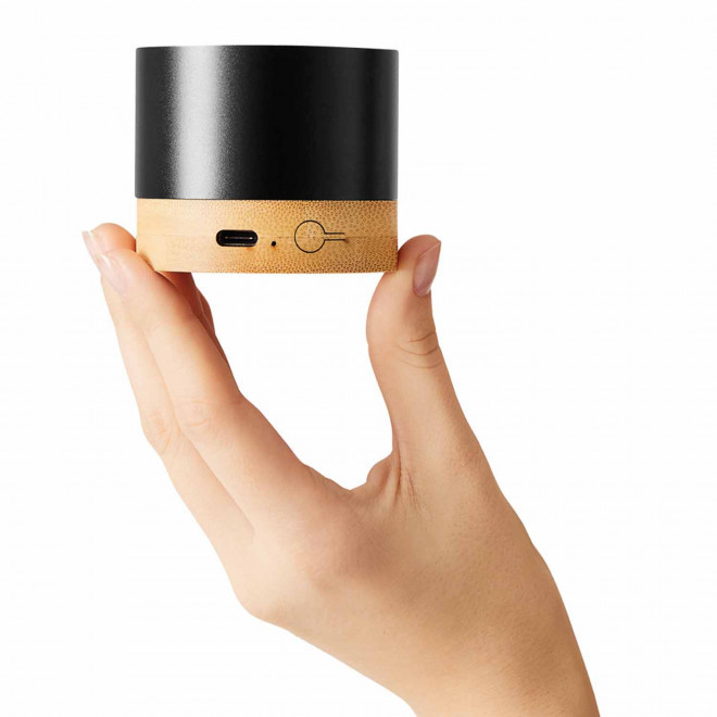 MINI ENCEINTE PERSONNALISABLE 'ELEG ALU BAMBOU'