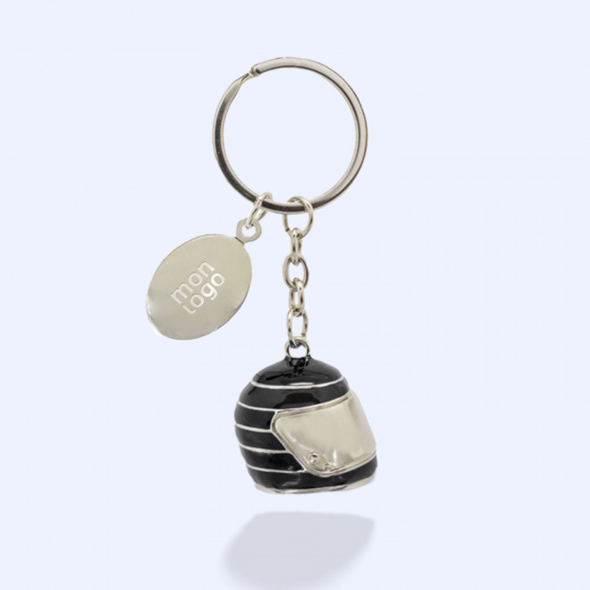 PORTE CLE EN METAL PERSONNALISE 'METALO CASQUE'