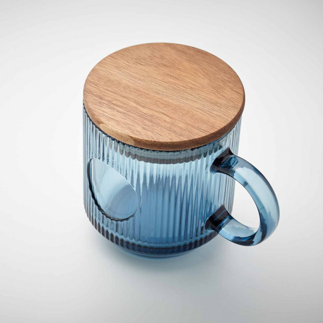 MUG VERRE NERVUREE PERSONNALISE300ML 'VIVIANE'