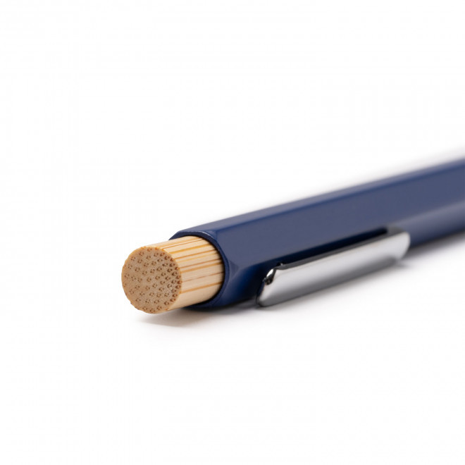 STYLO HEXAGONAL PERSONNALISE EN METAL ET BAMBOU 'CONI'