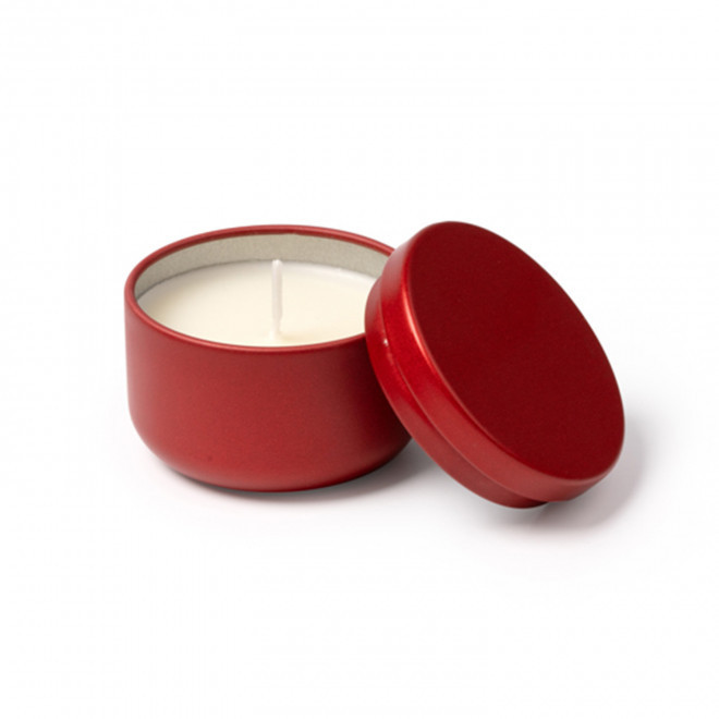 BOUGIE PARFUMEE PERSONNALISABLE BOITE METAL 'ECRYN ROND'