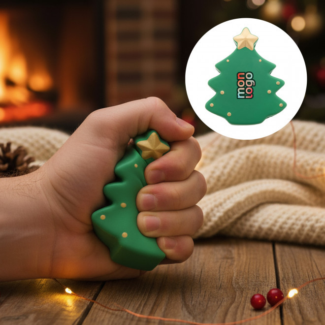 BALLE ANTI STRESS SAPIN DE NOEL PERSONNALISABLE SAPIN 'VERTA'