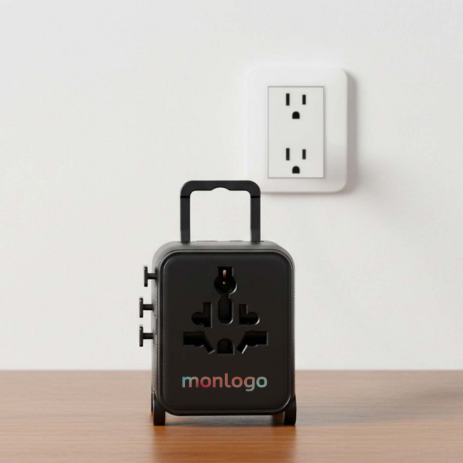 ADAPTATEUR PUBLICITAIRE PRISE UNIVERSELLE 'LUGGIE'