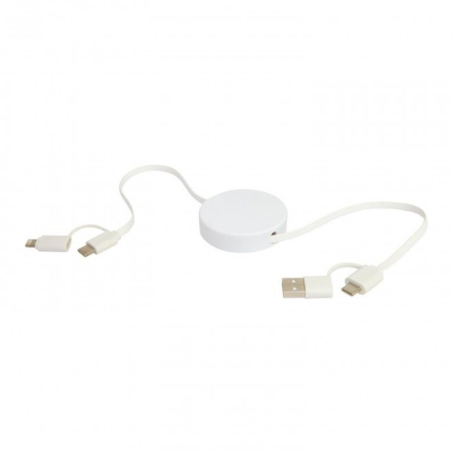 CABLE DE CHARGE PERSONNALISABLE 'ONTARIA ENROULEUR ABS'