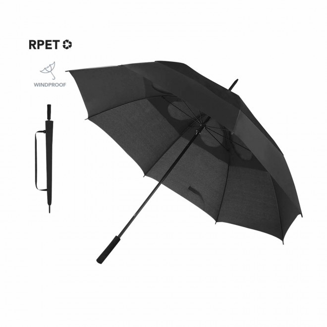 PARAPLUIE GOLF TEMPETE DROIT PERSONNALISABLE 'STIRLING RPET'