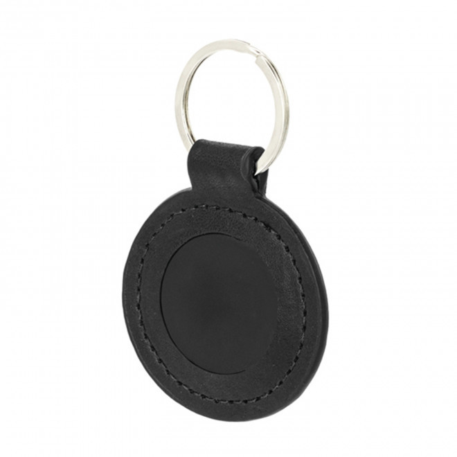 PORTE CLES EN PU ROND PERSONNALISABLE 'ALIXO'
