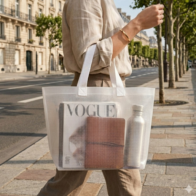 SAC PP LAMINE 110G PERSONNALISE 'PESCARA TRANSPARENT'