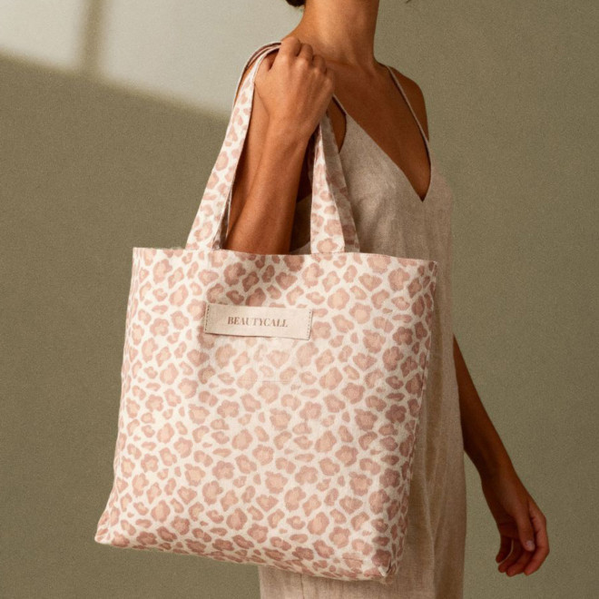 TOTE BAG SOUFFLET LEOPARD PERSONNALISE 'SALESSE'