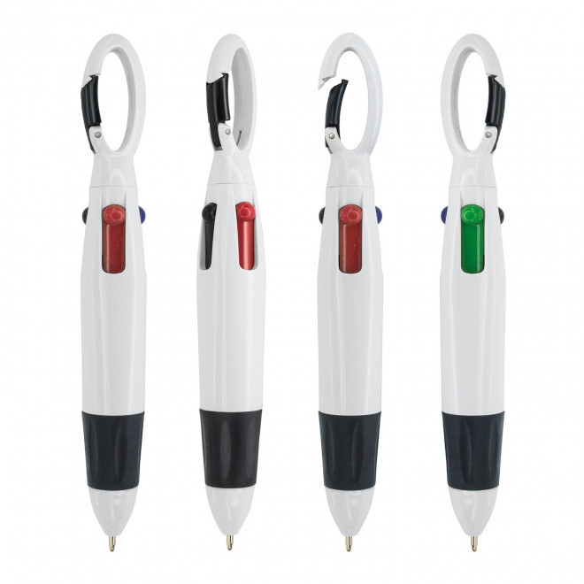 STYLO 4 COULEURS MOUSQUETON PERSONNALISE 'CROCHET'