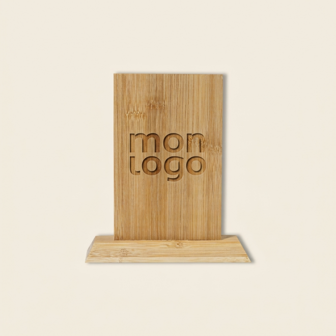 TROPHEE EN BAMBOU PERSONNALISE 'FAUSTINO RECTANGLE'