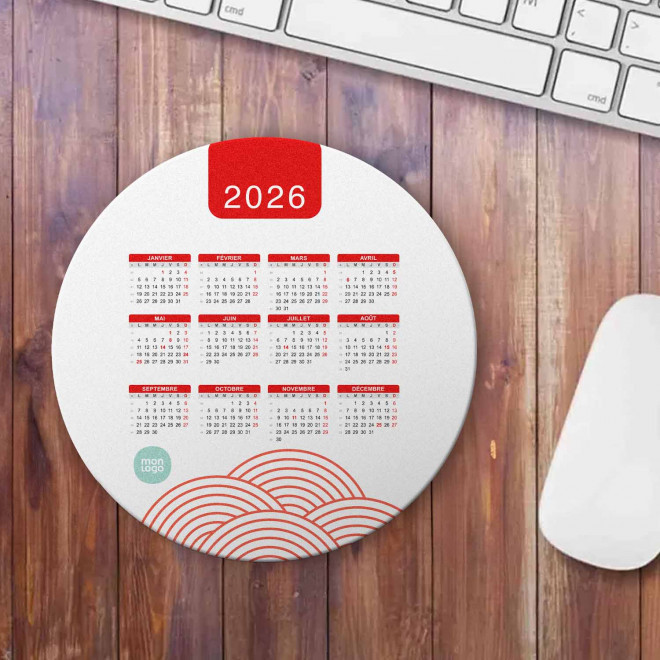 TAPIS DE SOURIS ROND PERSONNALISABLE 'PADY DATE'