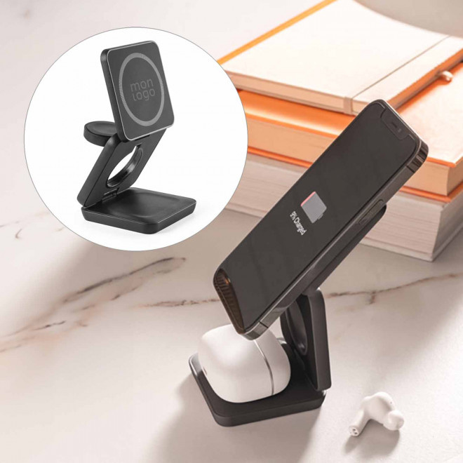 CHARGEUR PLIABLE MAGSAFE 2 EN 1 PERSONNALISE 'PLYT'