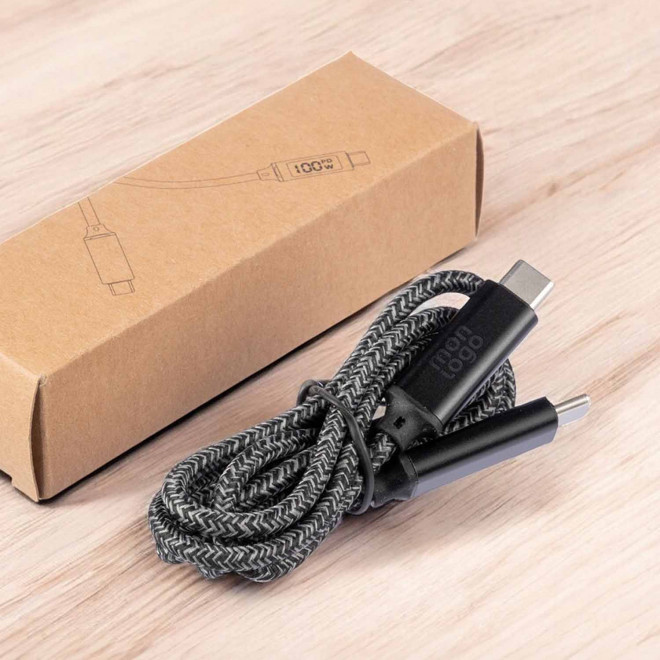 CABLE DE CHARGE PERSONNALISE EN NYLON 65W 'SPOODY'