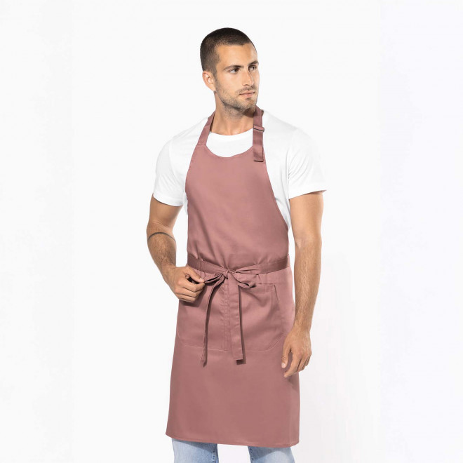 TABLIER LONG PERSONNALISABLE EN POLYCOTON 190 POCHE 'KARITAB'