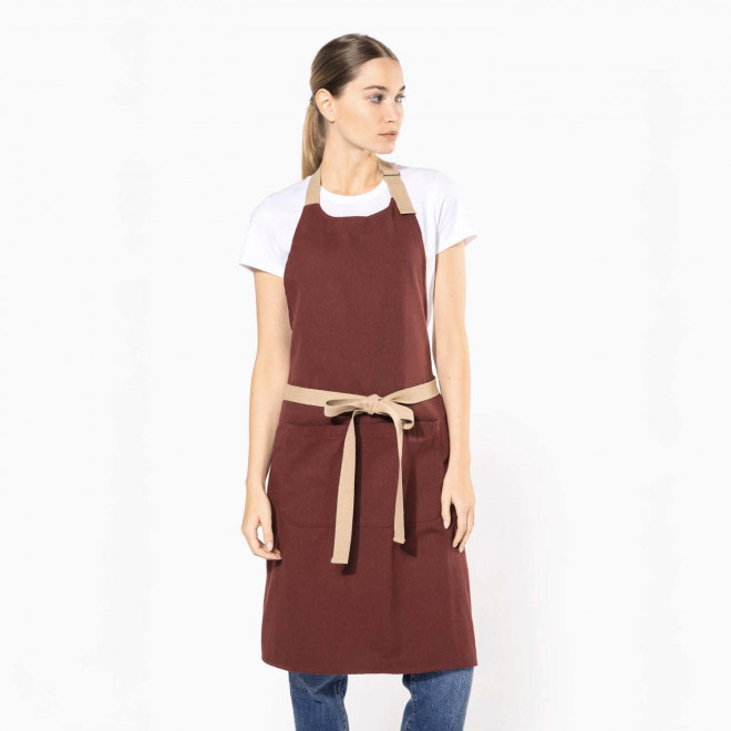 TABLIER LONG PERSONNALISABLE EN COTON RECYCLE 200G 'KARITAB'