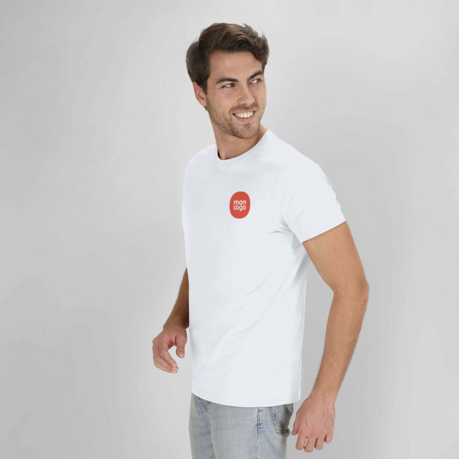 TEE SHIRT BLANC MIXTE PERSONNALISABLE 'NAYA' 190GR/M2