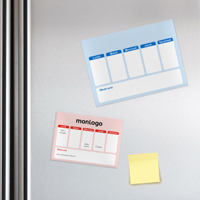 PLANNING AIMANTE PUBLICITAIRE 'CHECK'