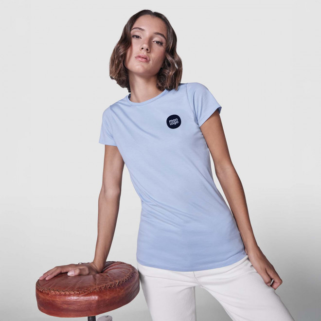 TEE SHIRT FEMME COULEUR BIO PERSONNALISE 'BREDA'