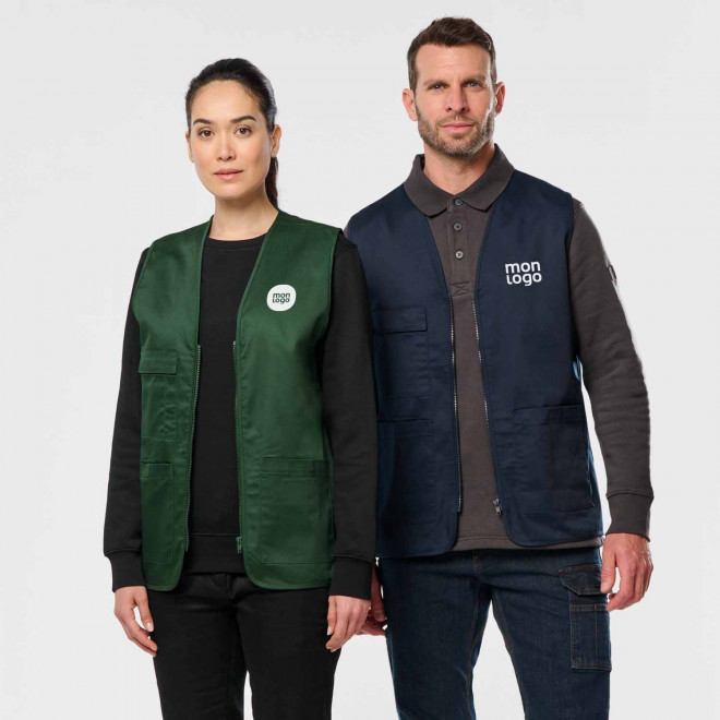 GILET DE TRAVAIL MIXTE PERSONNALISE 'PRACTO'