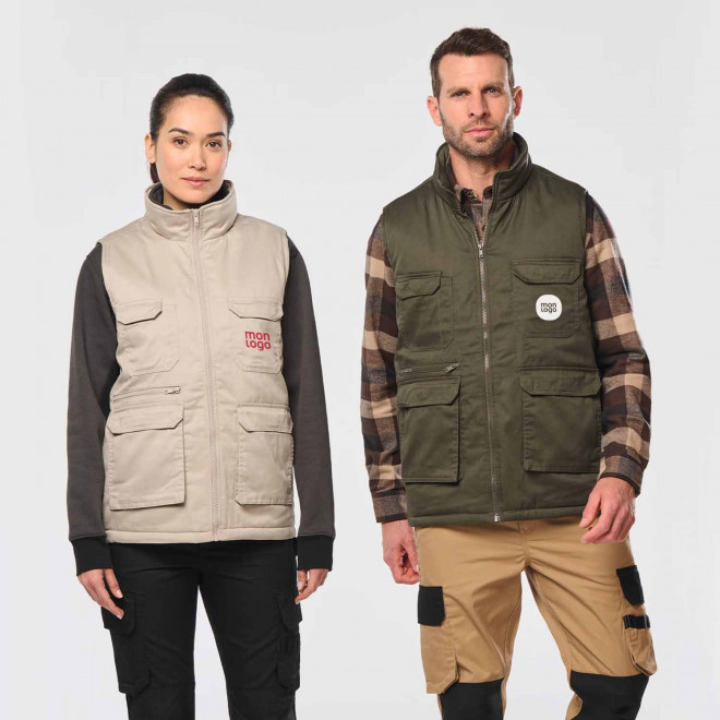 GILET MULTIPOCHES MIXTE PERSONNALISE 'HARDICA'