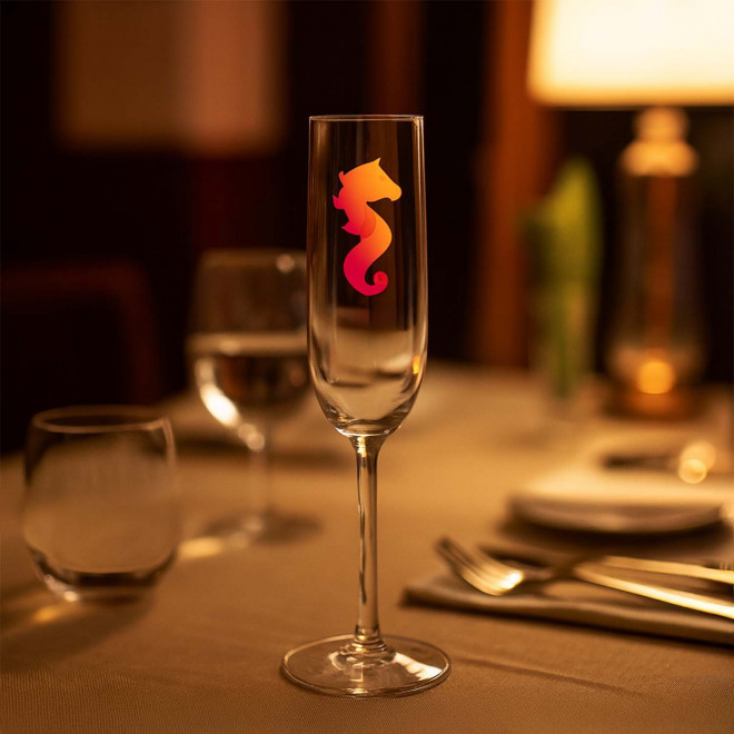VERRE A CHAMPAGNE EN VERRE 22CL PERSONNALISE 'GLASS FLUTE'