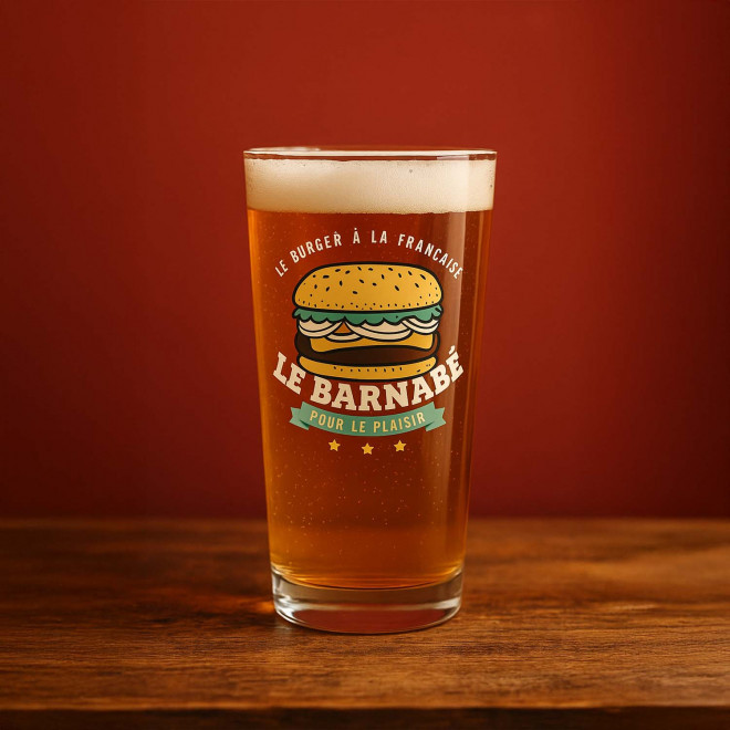 VERRE A BIERE EN VERRE 58CL PERSONNALISE 'GLASS BIERE'