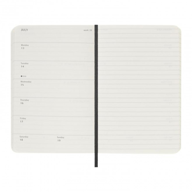 AGENDA SEMAINIER DE POCHE PERSONNALISE 'MOLESKINE SOUPLE'