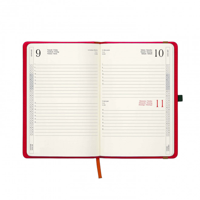 AGENDA JOURNALIER PERSONNALISABLE PU THERMOCOLLE 'LUGGI'