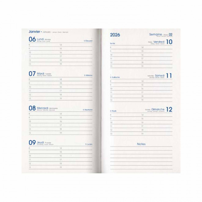 AGENDA PERSONNALISABLE SEMAINIER EN PVC 'OFFICIO'