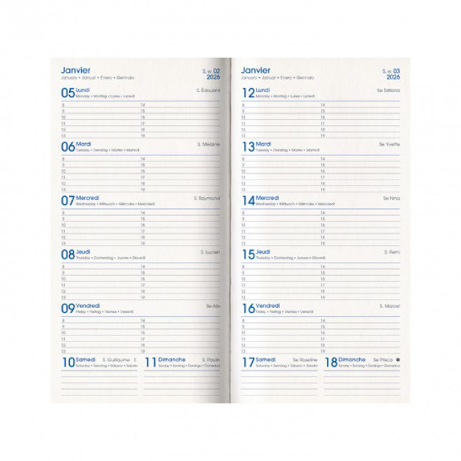 AGENDA PERSONNALISABLE QUINZAINIER EN PVC 'OFFICIO' 