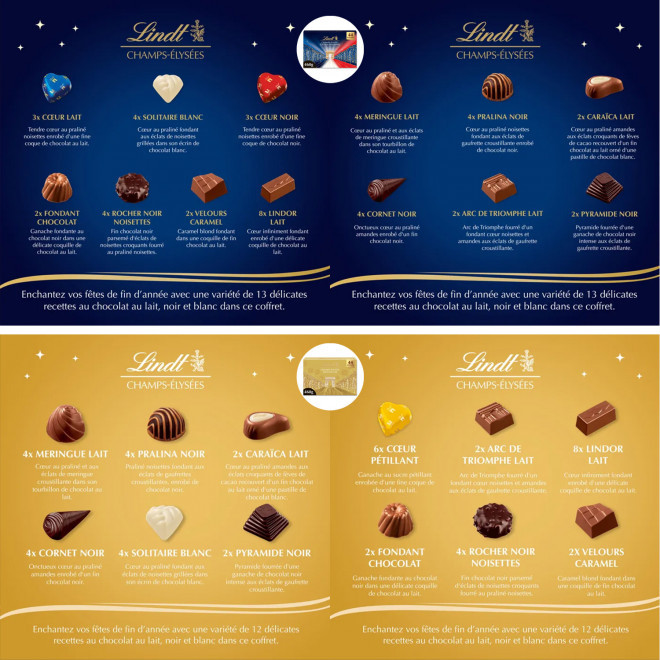 GRAND COFFRET LINDT PERSONNALISABLE 'CHAMPS ELYSEES'