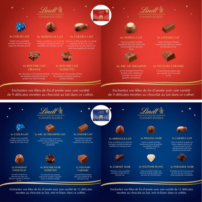GRAND COFFRET LINDT PERSONNALISABLE 'CHAMPS ELYSEES'