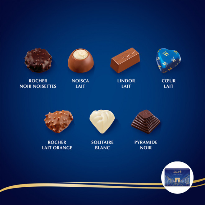PETIT COFFRET PERSONNALISABLE LINDT 'CHAMPS ELYSEES'
