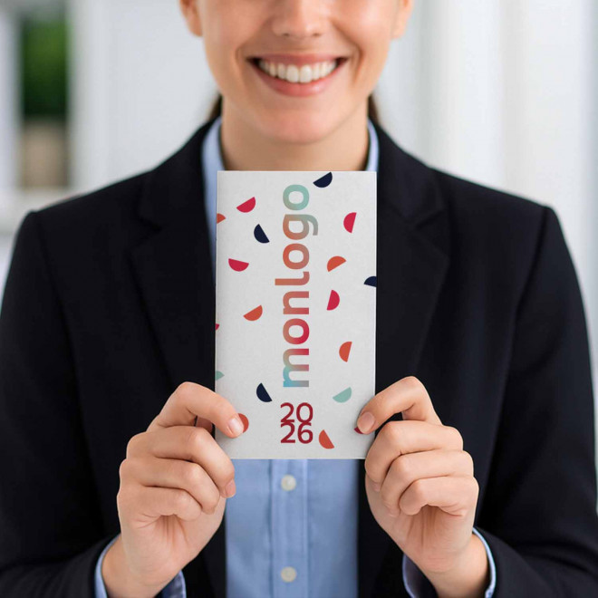 AGENDA QUINZAINIER POCHE PERSONNALISABLE 'OFFIXE QUADRI'