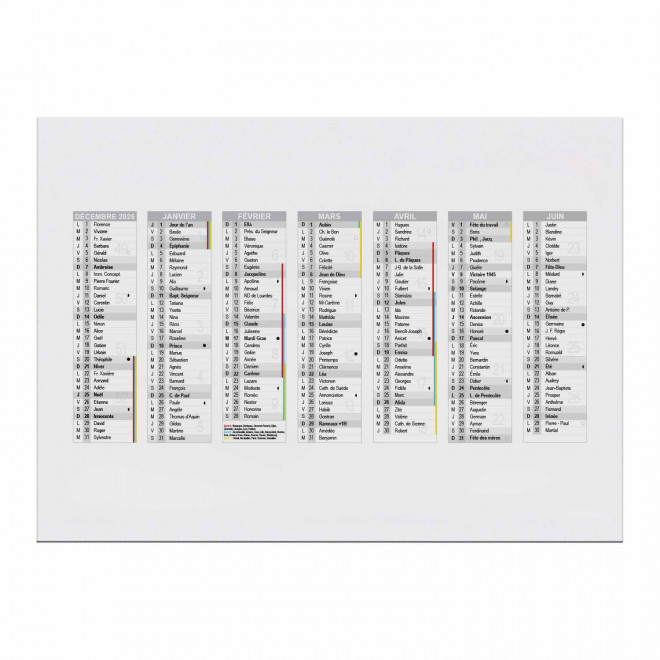 CALENDRIER REMBORDE PERSONNALISABLE 'CREDI'