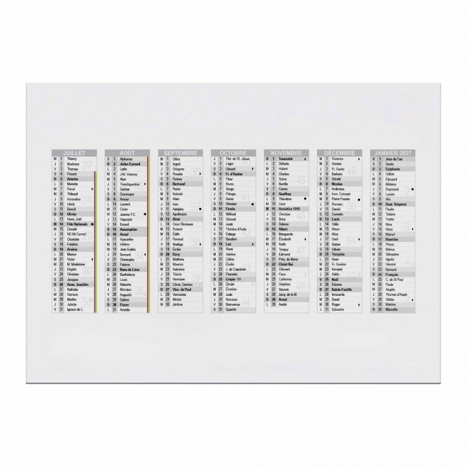 CALENDRIER REMBORDE PERSONNALISABLE 'CREDI'