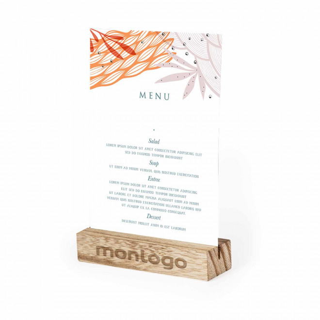 PORTE MENU PERSONNALISABLE EN BOIS 'REGAL'