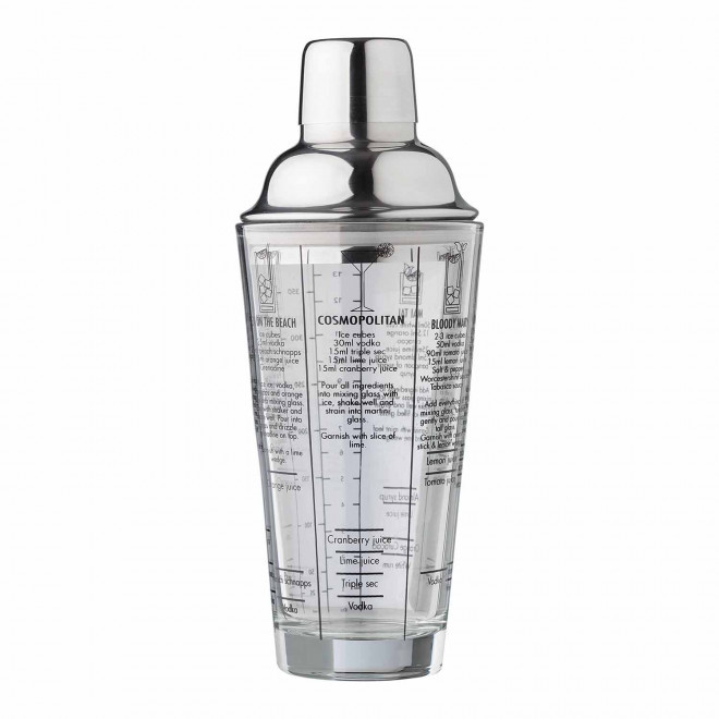 SHAKER GRADUE PERSONNALISABLE VERRE ET INOX 'SCUOT'