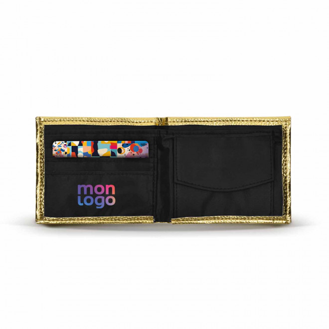 PORTE MONNAIE PERSONNALISABLE ANTI RFID 'GLOSSY POCKET'