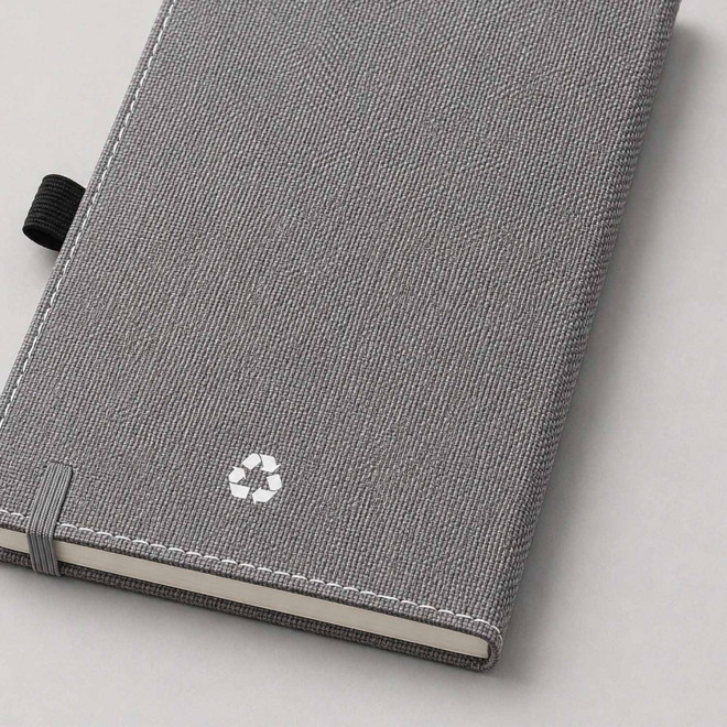 AGENDA HEBDOMADAIRE A6 RIGIDE RPET RECYCLÉ PERSONNALISABLE 'AGOSTO MINI'