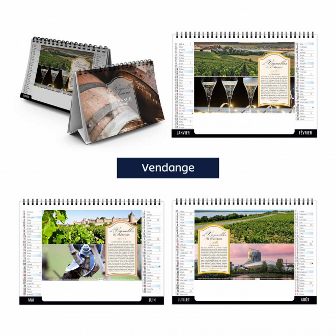 CALENDRIER CHEVALET 7 FEUILLETS PERSONNALISABLE 'ASHA'