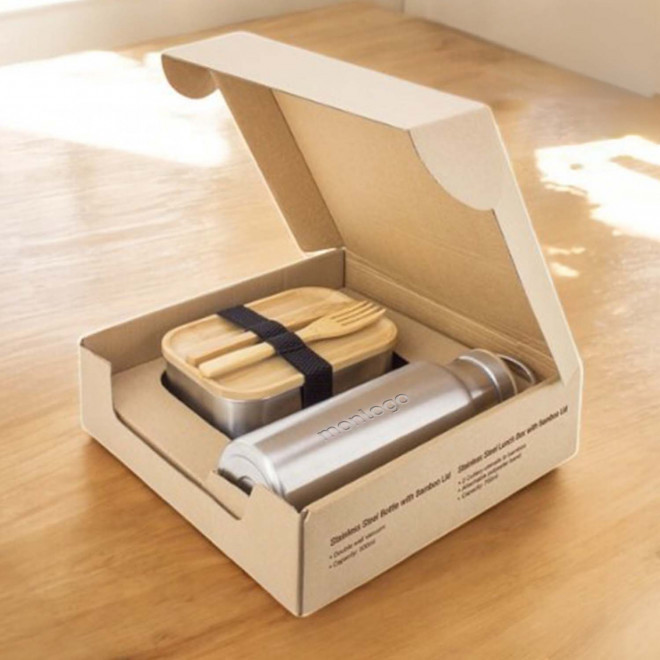 SET LUNCH BOX ET BOUTEILLE 500 ML PERSONNALISE 'ATABLE'