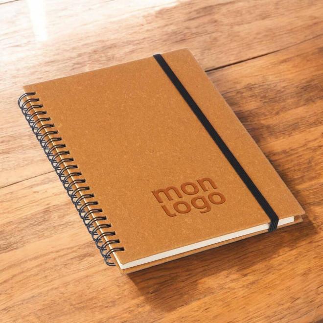 CARNET A SPIRALES PERSONNALISABLE EN PU RECYCLE 'LETYOU'