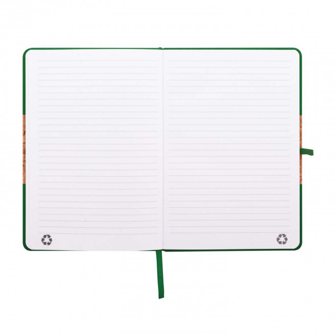 CARNET EN LIEGE ET PU RECYCLE PERSONNALISE 'ISHA'