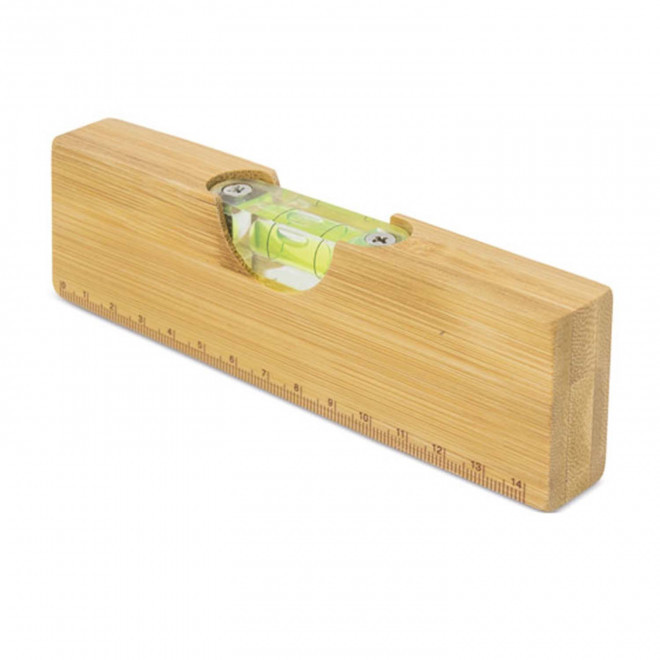 NIVEAU A BULLE MULTIFONCTIONS PERSONNALISE EN BAMBOU 'SPIRAN REGLE'